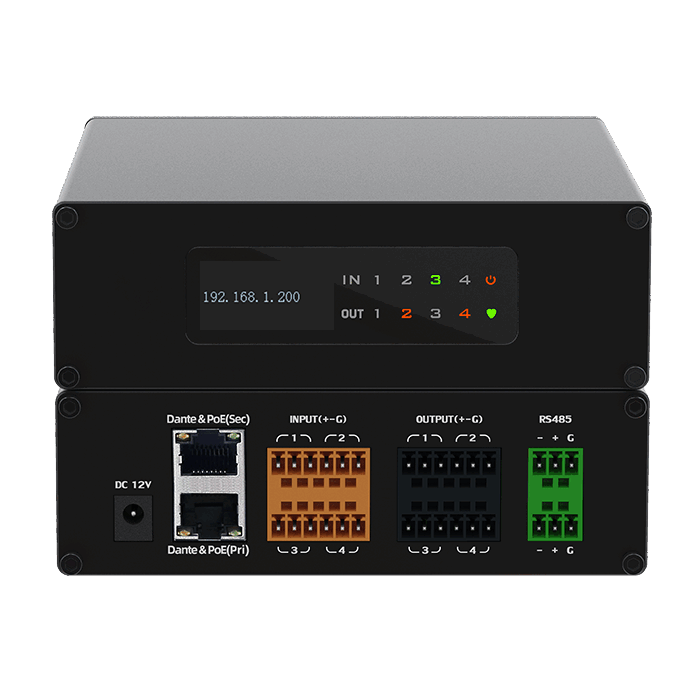 Dante 4 in 4 Out Network Audio Processor Box